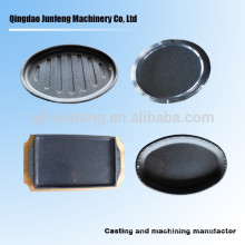 Customized supermarket supply cast iron enamel plate